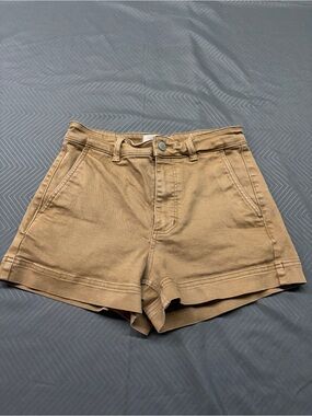 Everlane Women’s Denim High-Waist Tan Utility Shorts Size 4